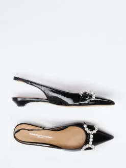 Konstantin Starke – Slingpumps aus Lackleder Schwarz