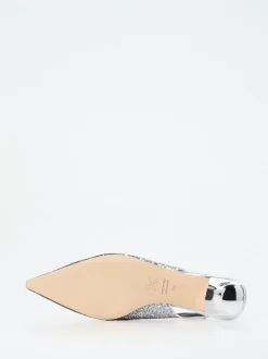 Konstantin Starke – Slingpumps aus Metallicleder Schwarz