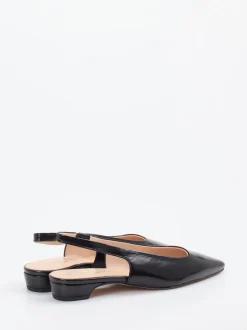 Konstantin Starke – Slingpumps aus Lackleder Schwarz