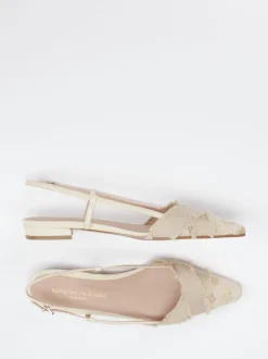 Konstantin Starke – Slingpumps aus Spitze in Beige