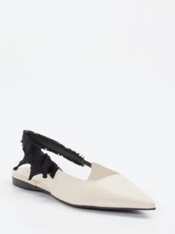 Konstantin Starke – Slingpumps aus Kalbleder cremeweiß