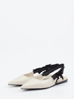 Konstantin Starke – Slingpumps aus Kalbleder cremeweiß
