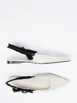Konstantin Starke – Slingpumps aus Kalbleder cremeweiß