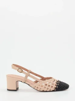 Konstantin Starke – Slingpumps aus Flechtleder beige