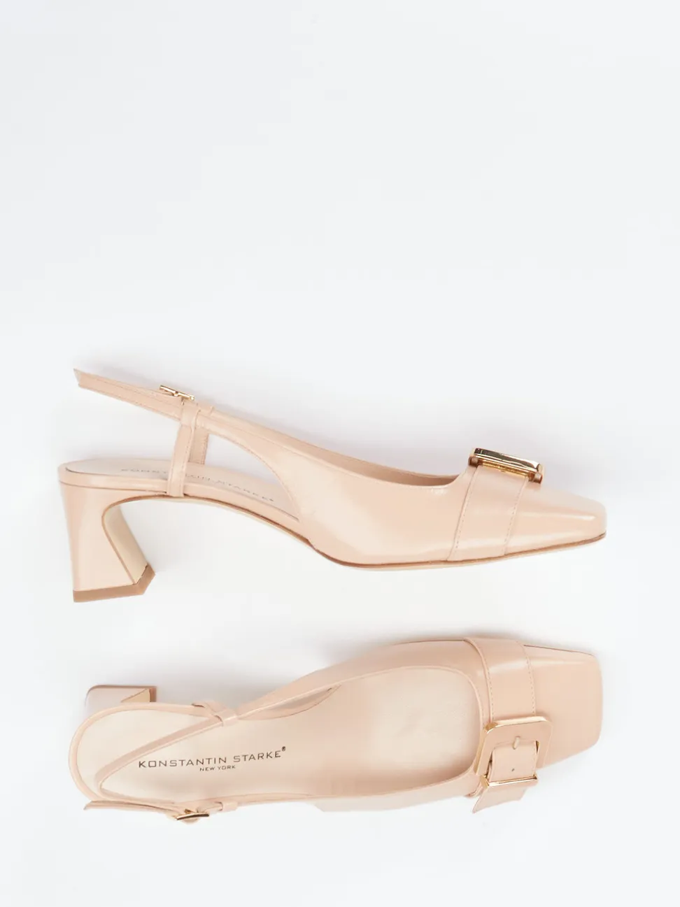 Konstantin Starke – Slingpumps aus Lackleder nude