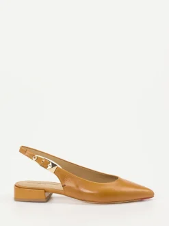 Konstantin Starke – Slingpumps aus Lammleder cognacfarben