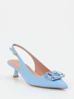 Konstantin Starke – Slingpumps aus Lammleder Himmelblau