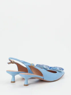 Konstantin Starke – Slingpumps aus Lammleder Himmelblau
