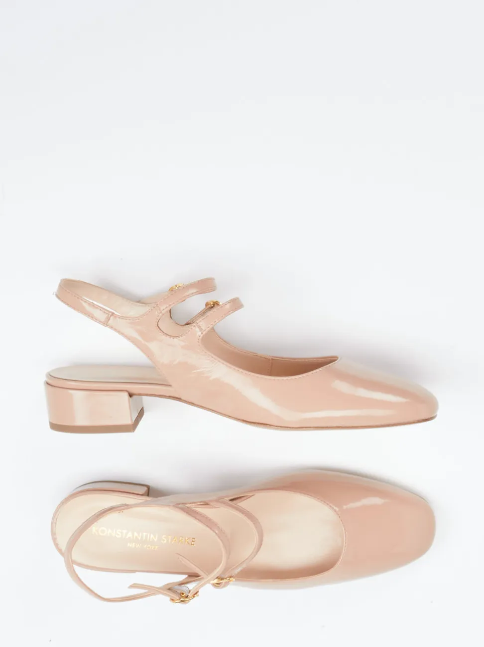 Konstantin Starke – Slingpumps aus Lackleder Nude