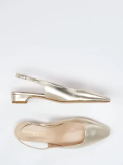 Konstantin Starke – Slingpumps aus Lammleder Gold