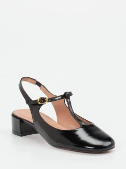 Konstantin Starke – Slingpumps aus Lackleder Schwarz