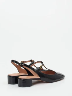 Konstantin Starke – Slingpumps aus Lackleder Schwarz