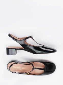 Konstantin Starke – Slingpumps aus Lackleder Schwarz