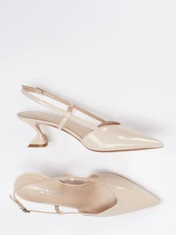 Konstantin Starke – Slingpumps aus Lackleder Rosé-Beige