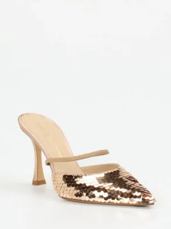 Konstantin Starke – Slingpumps aus Metallic mit Pailletten