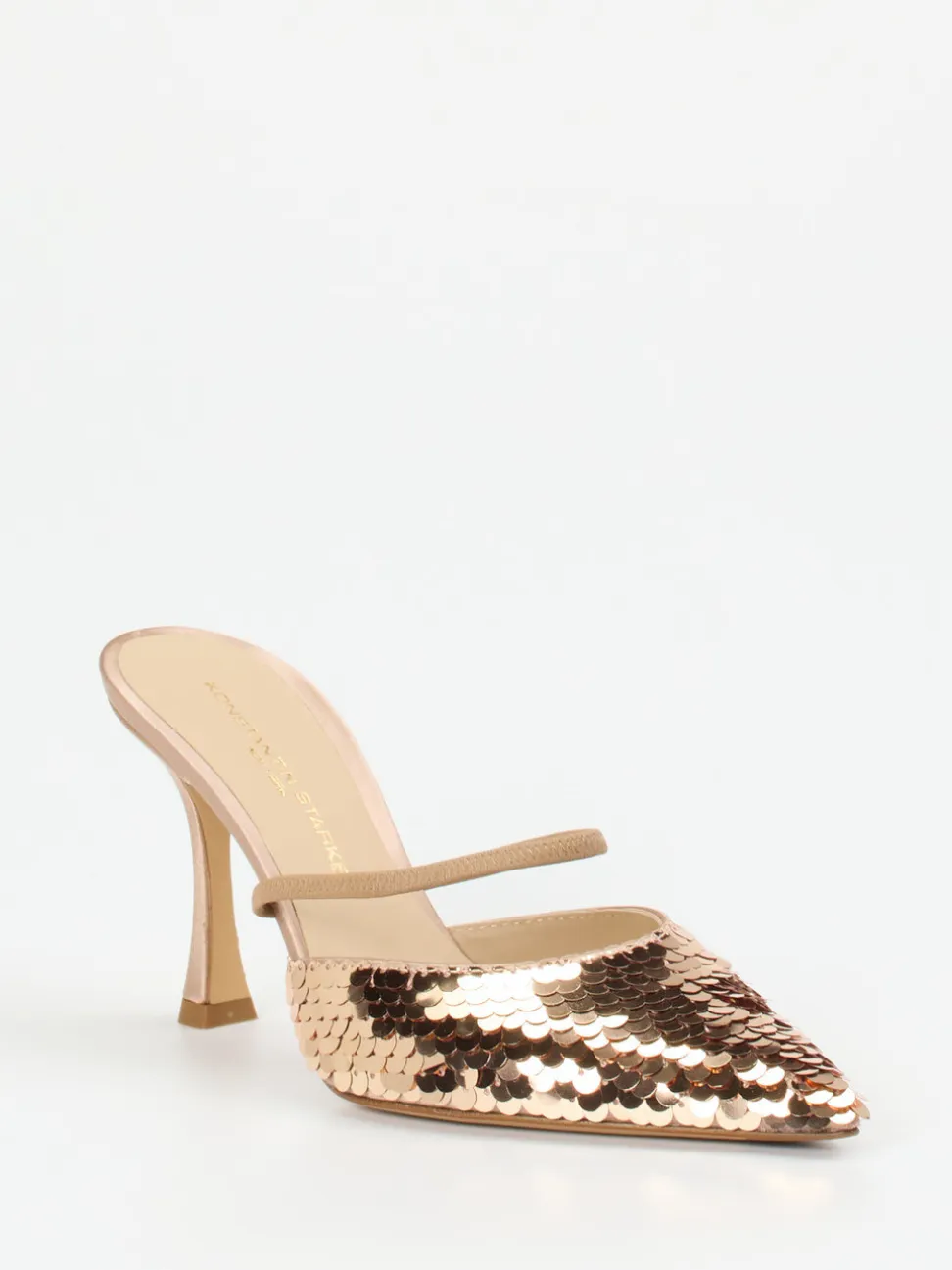 Konstantin Starke – Slingpumps aus Metallic mit Pailletten