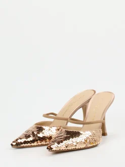 Konstantin Starke – Slingpumps aus Metallic mit Pailletten