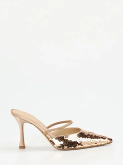 Konstantin Starke – Slingpumps aus Metallic mit Pailletten