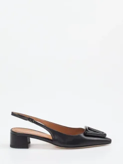 Konstantin Starke – Slingpumps aus Lammleder Schwarz