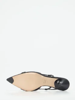 Konstantin Starke – Slingpumps aus Textilgewebe Schwarz