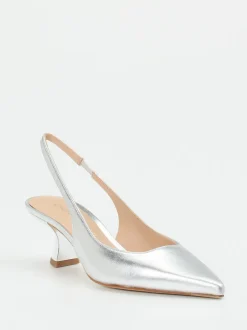 Konstantin Starke – Slingpumps aus Metallicleder silber