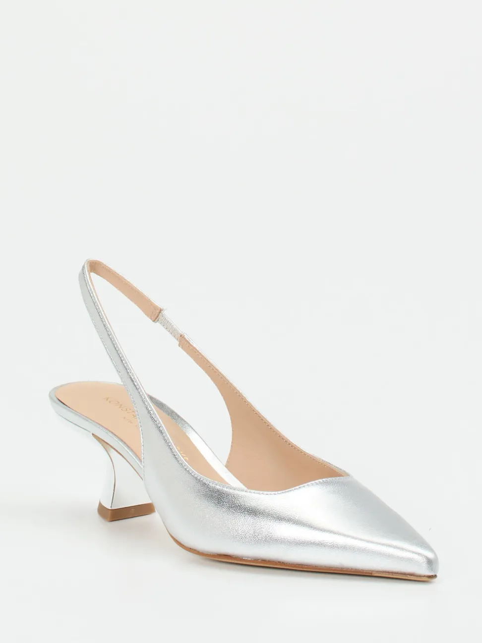 Konstantin Starke – Slingpumps aus Metallicleder silber