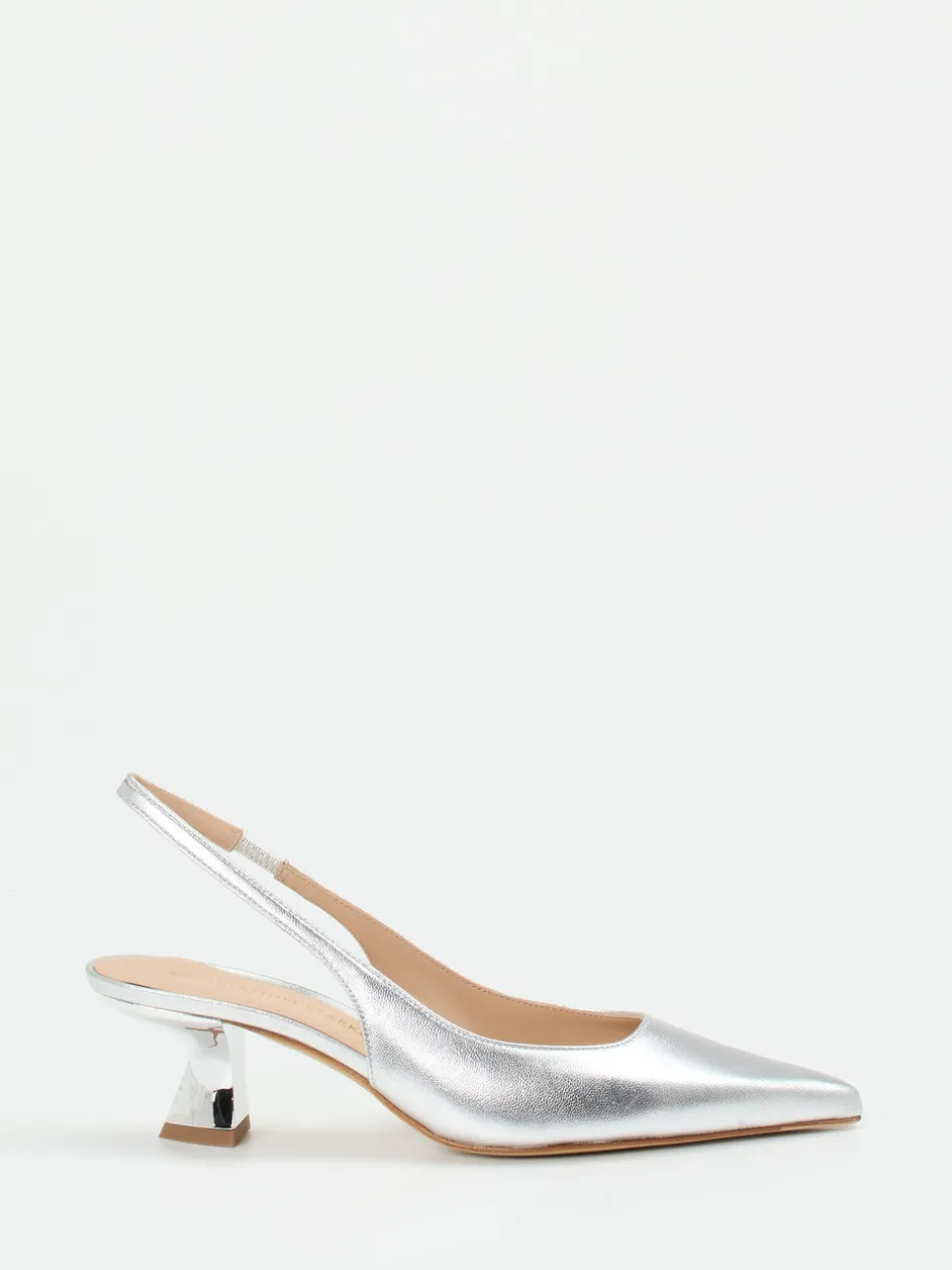 Konstantin Starke – Slingpumps aus Metallicleder silber