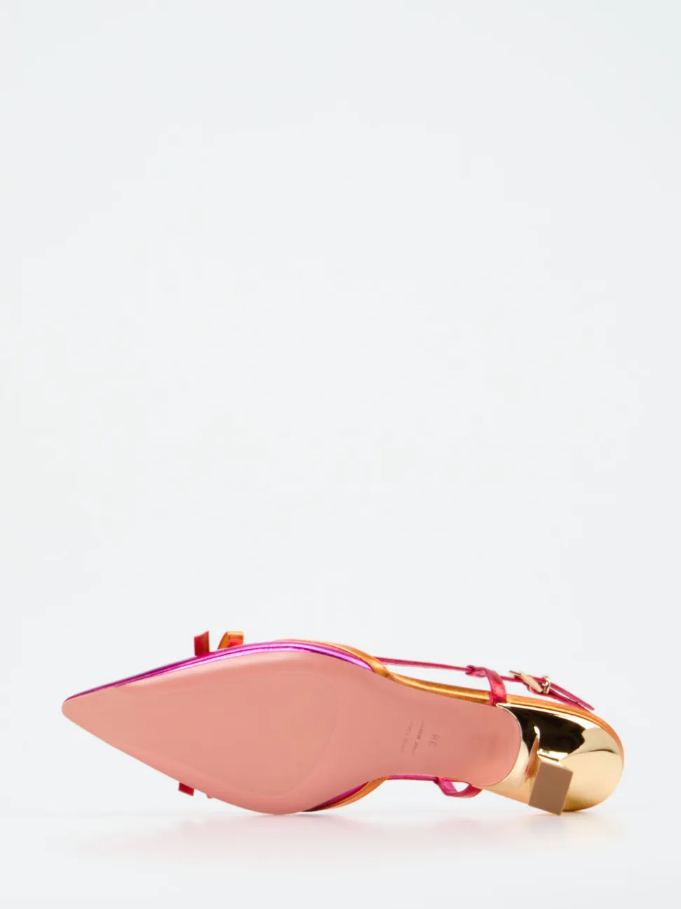 Konstantin Starke – Slingpumps aus Metallicleder pink
