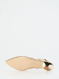 Konstantin Starke – Slingpumps aus Metallicleder gold