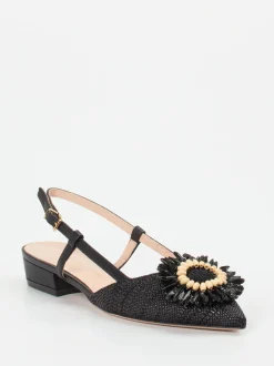 Konstantin Starke – Slingpumps aus Textil in Schwarz