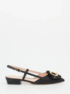 Konstantin Starke – Slingpumps aus Textil in Schwarz