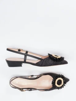 Konstantin Starke – Slingpumps aus Textil in Schwarz