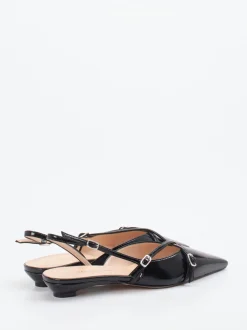 Konstantin Starke – Slingpumps aus Lackleder schwarz