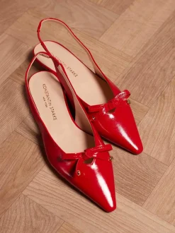Konstantin Starke – Slingpumps aus Lackleder in Rot
