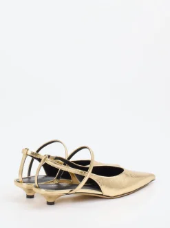 Konstantin Starke – Slingpumps aus Metallicleder Gold