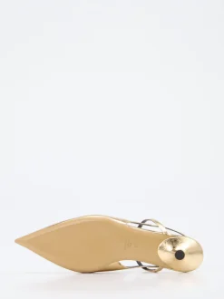 Konstantin Starke – Slingpumps aus Metallicleder Gold