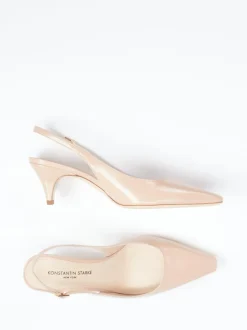 Konstantin Starke – Slingpumps aus Lack-Ziegenleder Nude