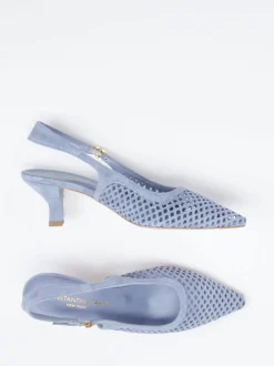 Konstantin Starke – Slingpumps aus Veloursleder Pastellblau