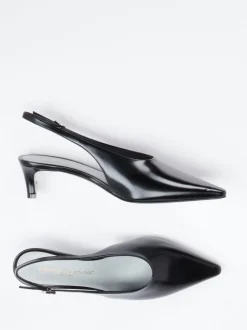 Konstantin Starke – Slingpumps aus Hochglanzleder schwarz