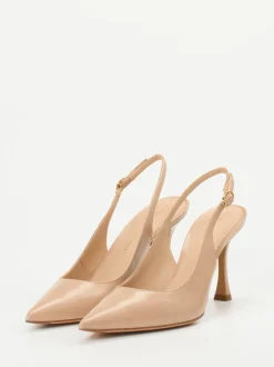 Konstantin Starke – Slingpumps aus Hochglanzleder Beige
