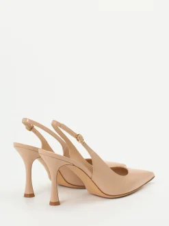 Konstantin Starke – Slingpumps aus Hochglanzleder Beige