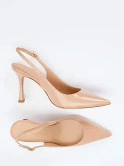 Konstantin Starke – Slingpumps aus Hochglanzleder Beige