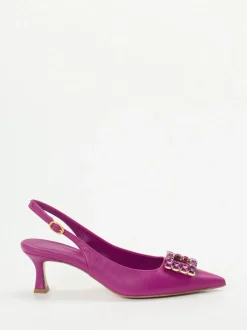 Konstantin Starke – Slingpumps aus Lammleder Fuchsia