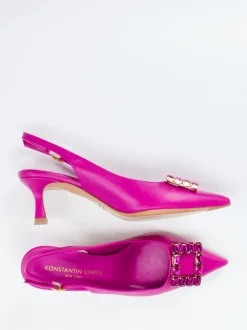 Konstantin Starke – Slingpumps aus Lammleder Fuchsia