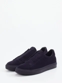 Konstantin Starke – Slip-On Sneaker aus Veloursleder blau