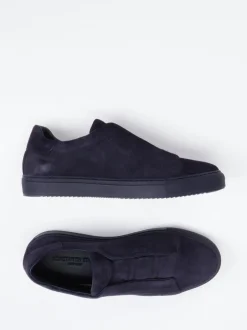 Konstantin Starke – Slip-On Sneaker aus Veloursleder blau