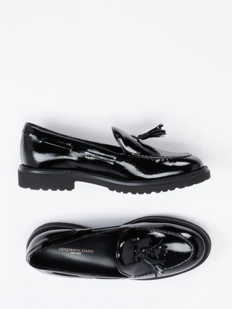 Konstantin Starke – Slipper aus Lackleder schwarz