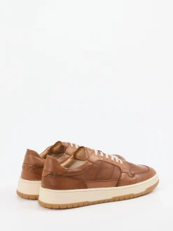 Konstantin Starke – Sneaker aus Kalbleder cognacfarben