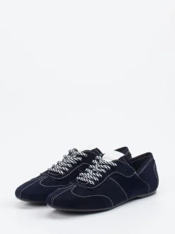 Konstantin Starke – Sneaker aus Veloursleder Dunkelblau