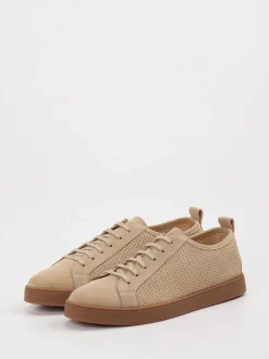 Konstantin Starke – Sneaker aus Veloursleder beige